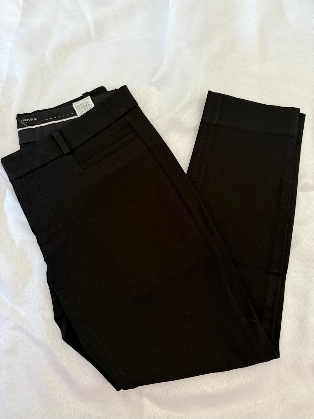 Banana Republic Black Straight-Leg Dress Pants